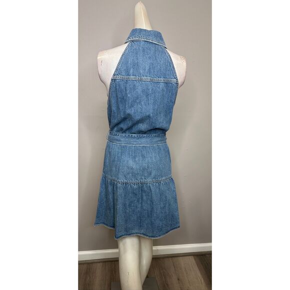 Alice + Olivia Women’s Miranda Denim Tie-Waist Minidress US 6 $375 - Picture 9 of 12
